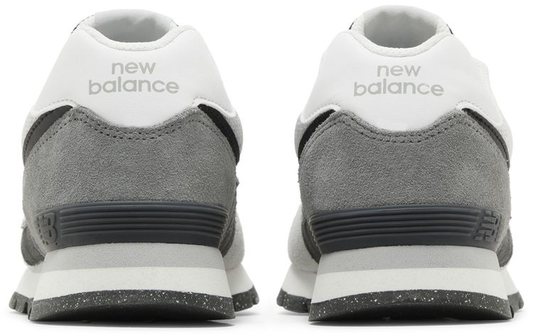 New Balance 574 Big Kid Wide Blacktop White