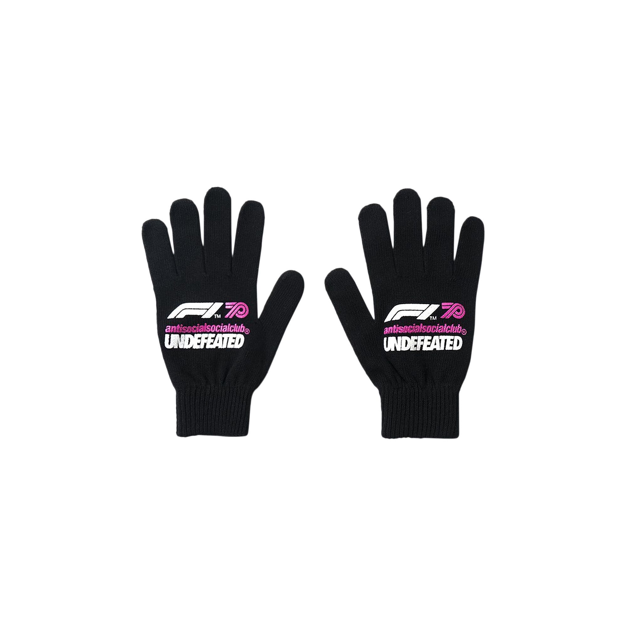 Buy Anti Social Social Club x Undefeated F1 Gloves Black 0657 1SS200707XUFG BLAC GOAT