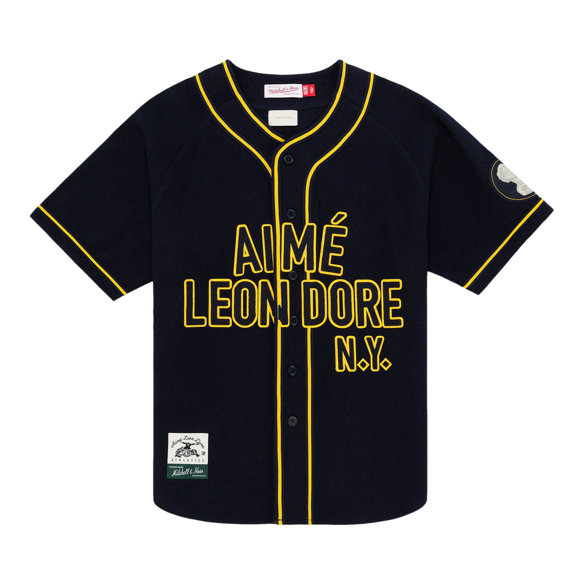 Aimé Leon Dore x Mitchell & Ness Team Baseball Jersey 'Navy'