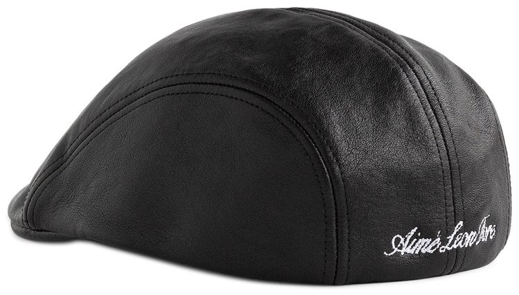 Aime Leon Dore Leather Drivers Hat Black
