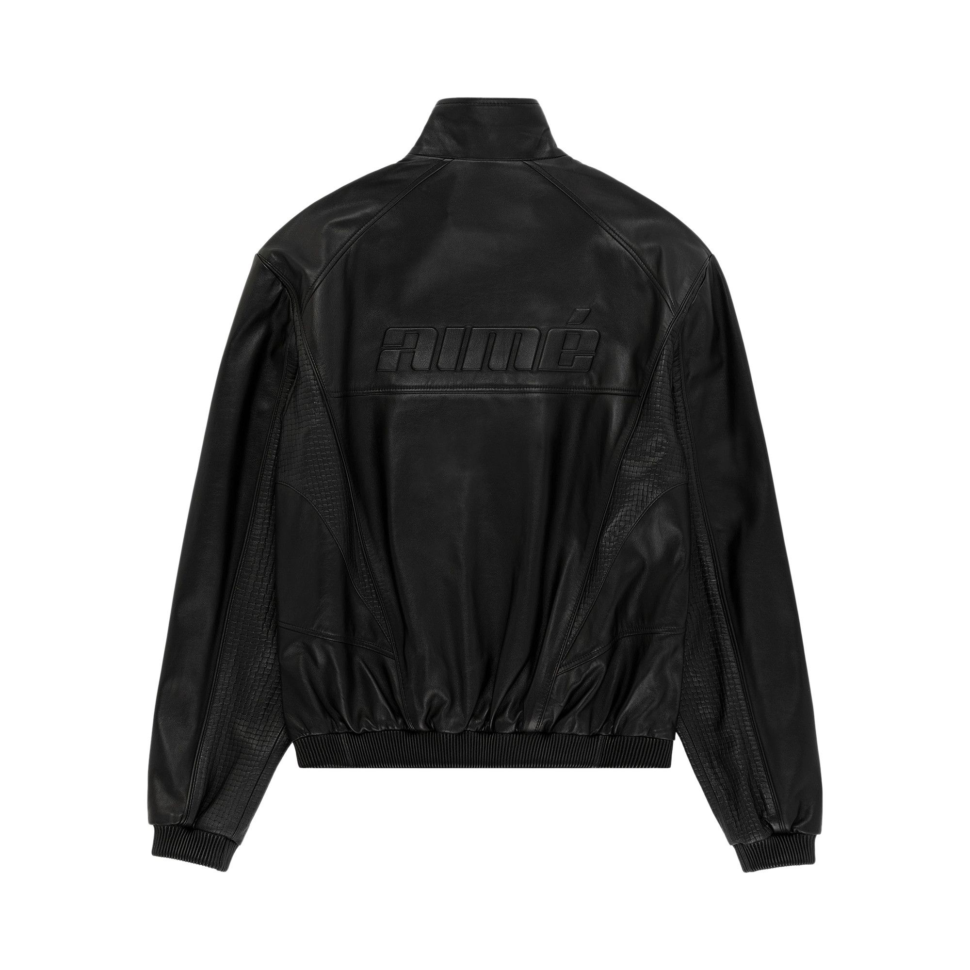Buy Aimé Leon Dore Leather Track Jacket 'Jet Black' - FW23WJ058