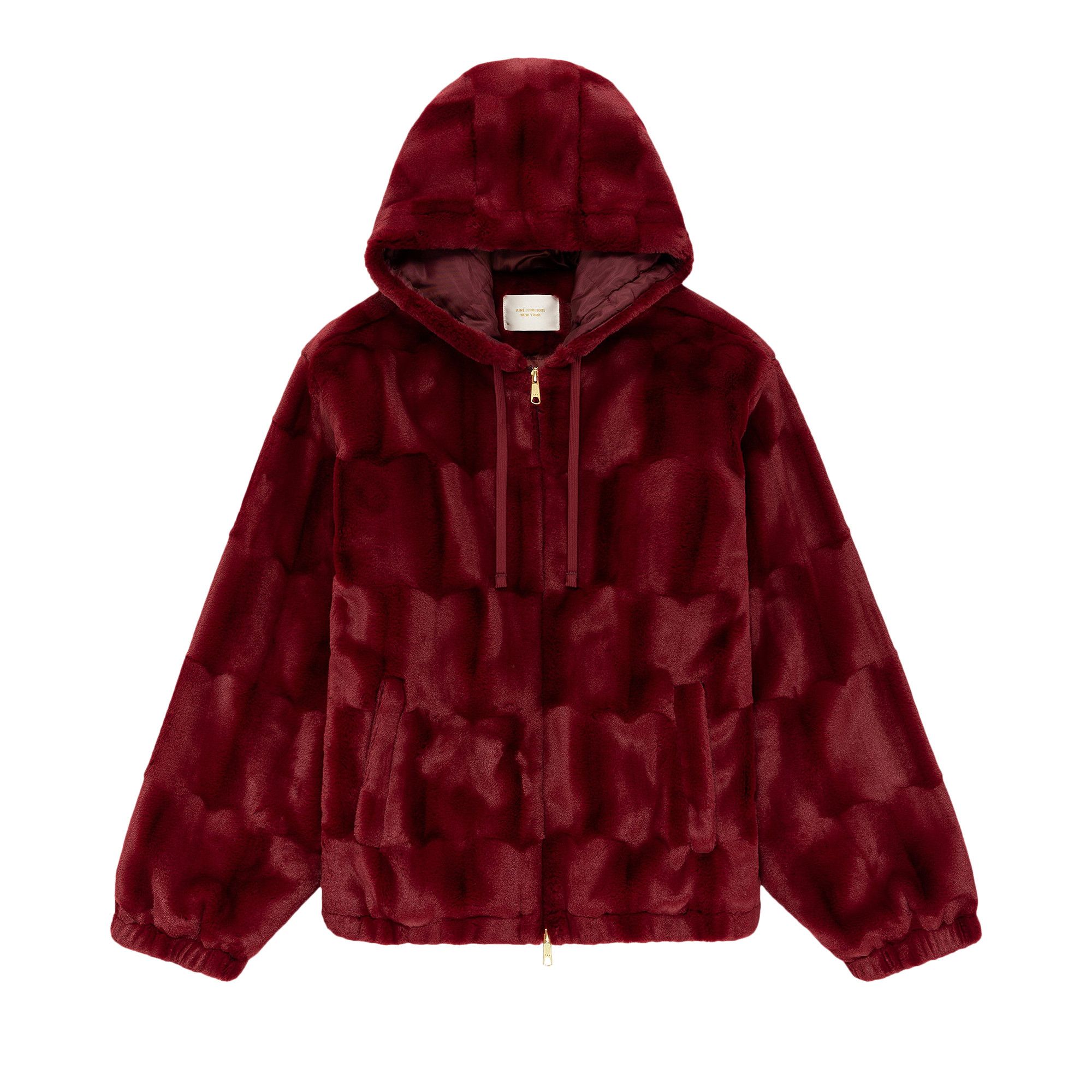 Buy Aime Leon Dore Full Zip Fur Hoodie Merlot FW23WJ054 MERL GOAT