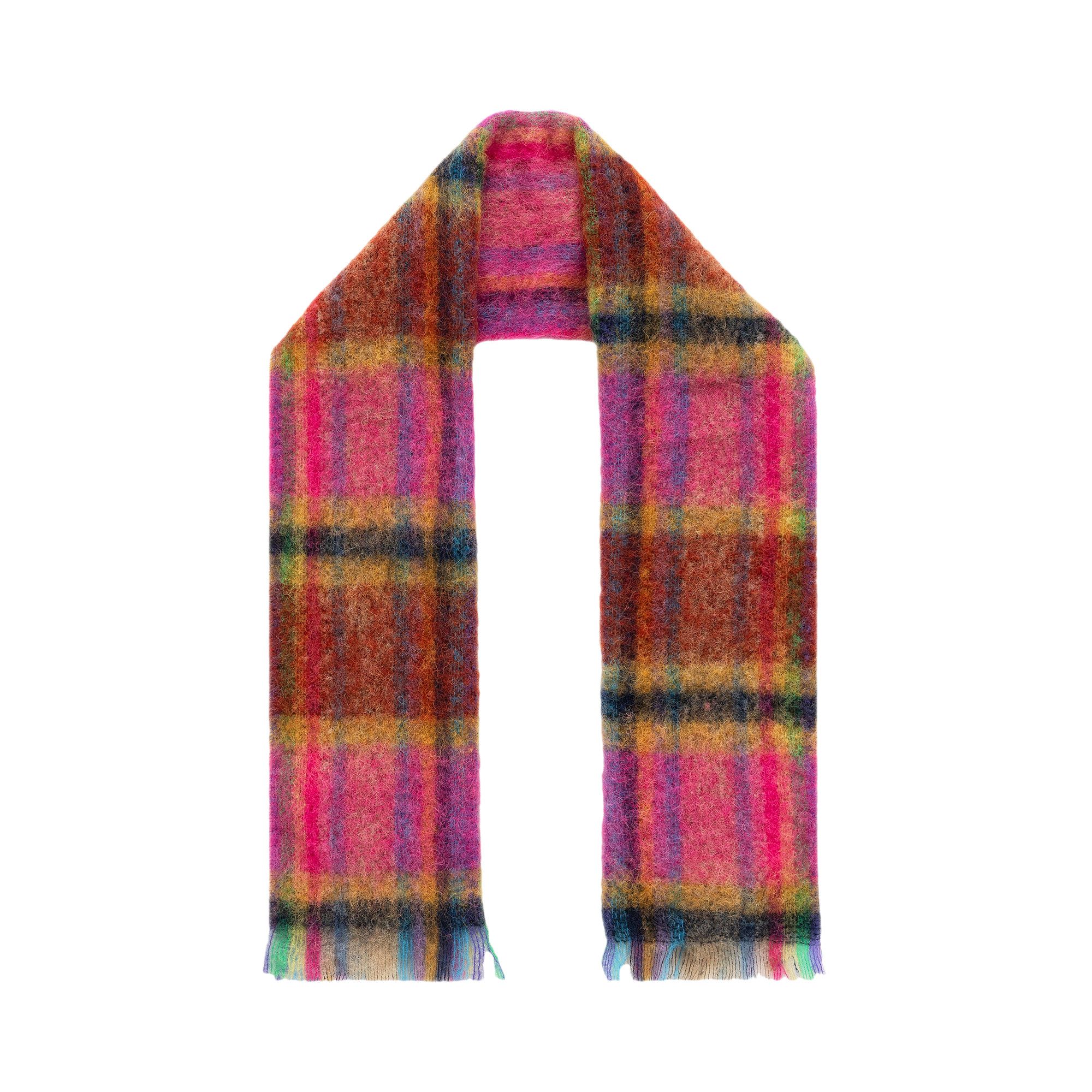 Buy Aimé Leon Dore Plaid Mohair Scarf 'Pink' - FW23AT031