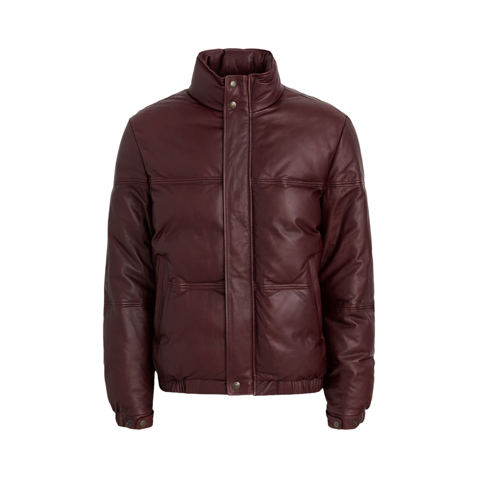 Buy Aimé Leon Dore Leather Down Puffer Jacket 'Oxblood