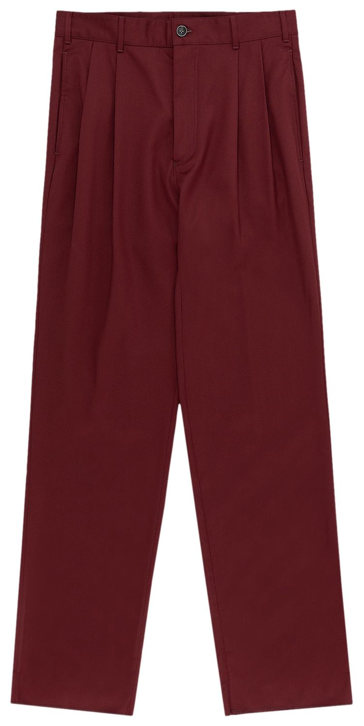 Aime Leon Dore Double Pleated Wool Trouser Merlot