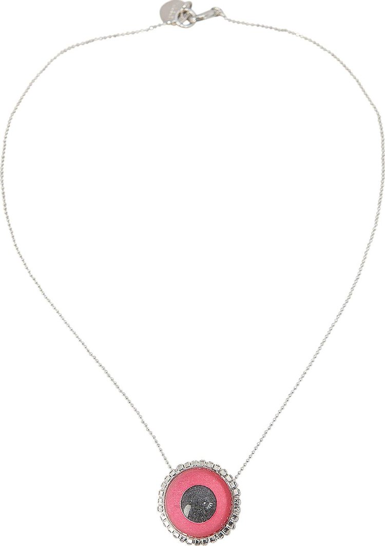 Marni Eye Charm Chain Necklace 'Red'