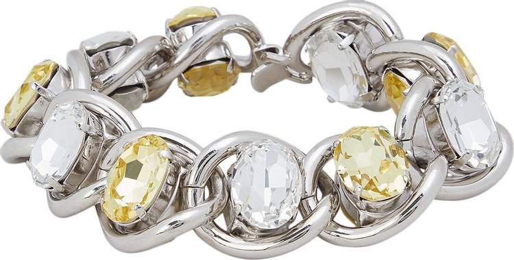 Marni Oyster Bracelet With Glass Stones CeleryGlass