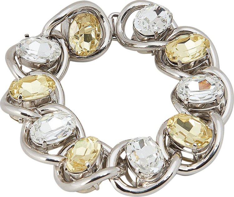 Marni Oyster Bracelet With Glass Stones 'Celery/Glass'