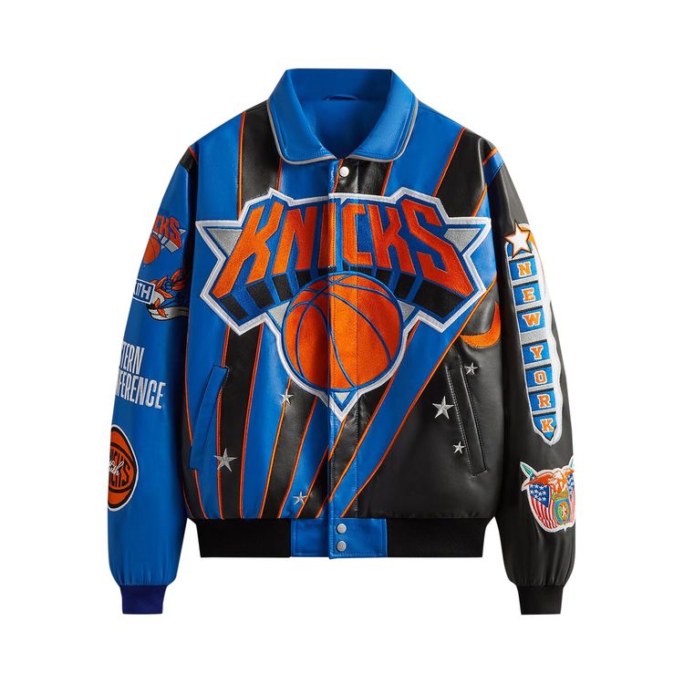 NBAxWDS Leather Melton しぼり Jacket (KNICKS)