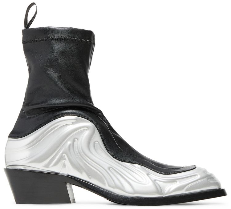 Versace Solare Boots Silver Black