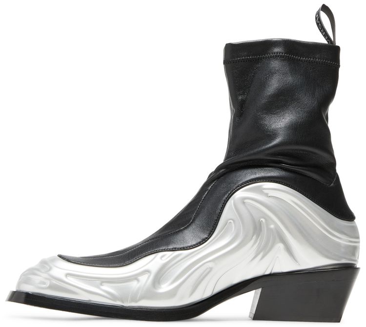 Versace Solare Boots Silver Black