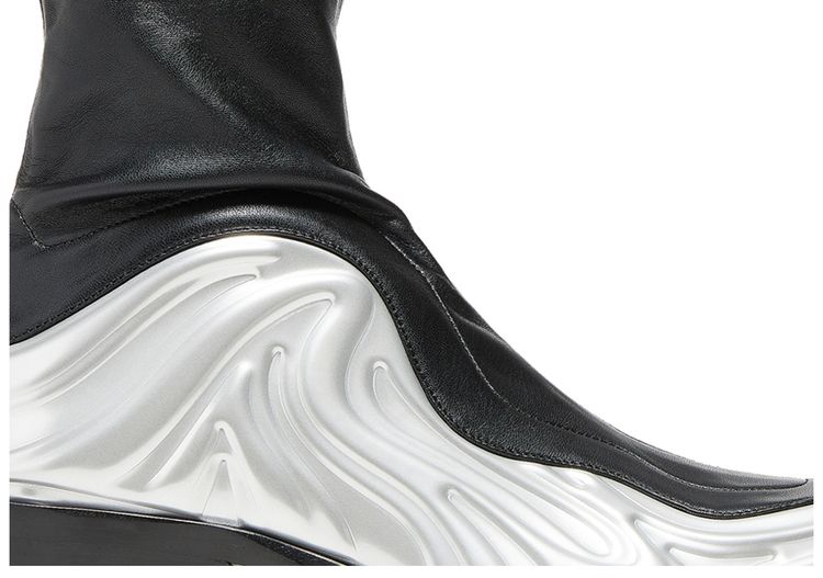 Versace Solare Boots Silver Black