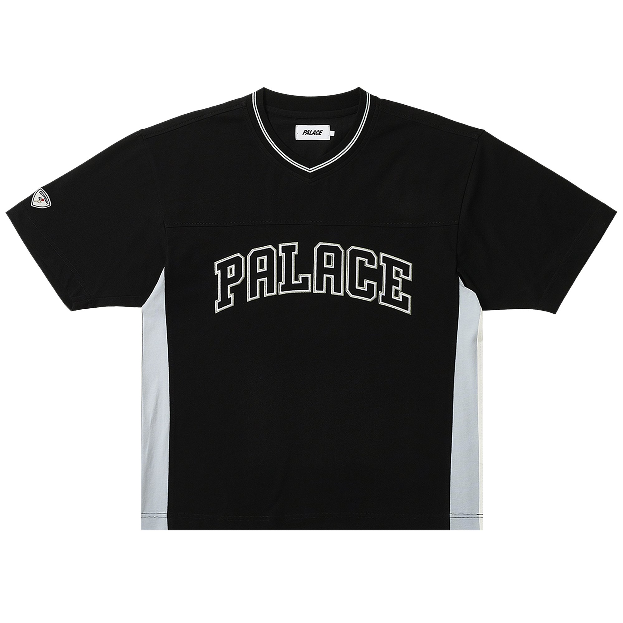 Buy Palace Panel V-Neck Jersey 'Black' - P25ES084 | GOAT
