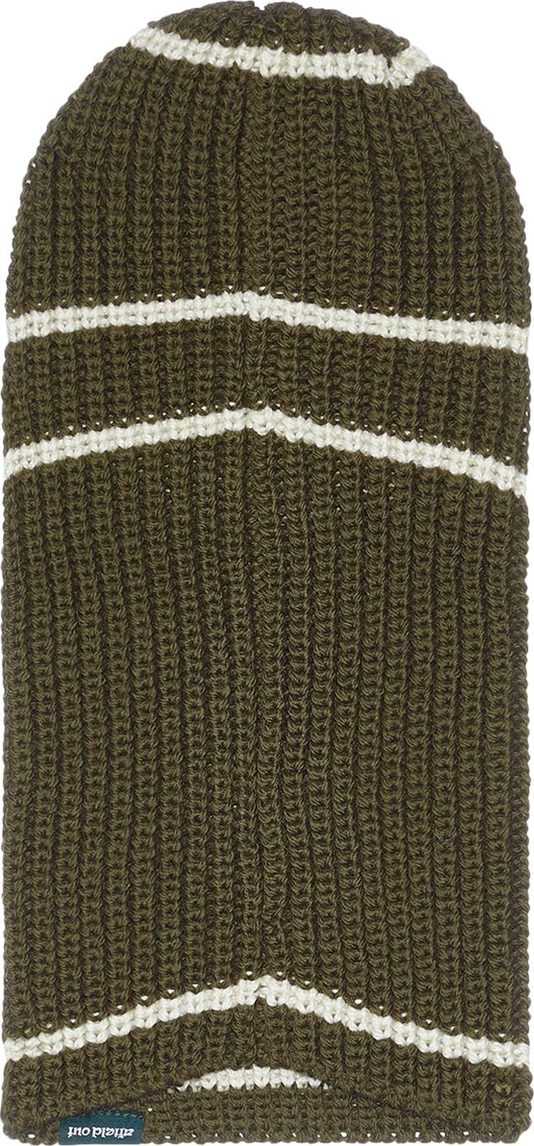 Afield Out Striped Balaclava Army Green