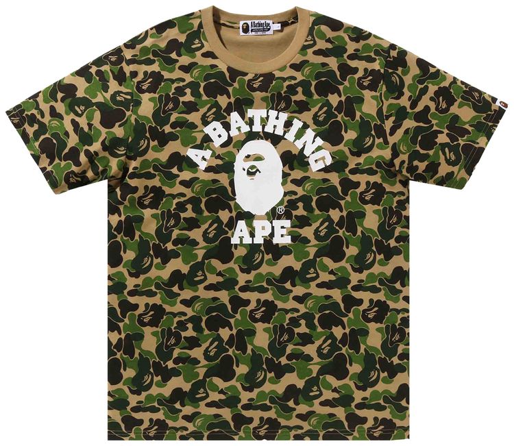 BAPE ABC Camo College T Shirt Green