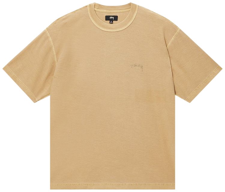 Stussy Pigment Dyed Inside Out Crew Amber Gold