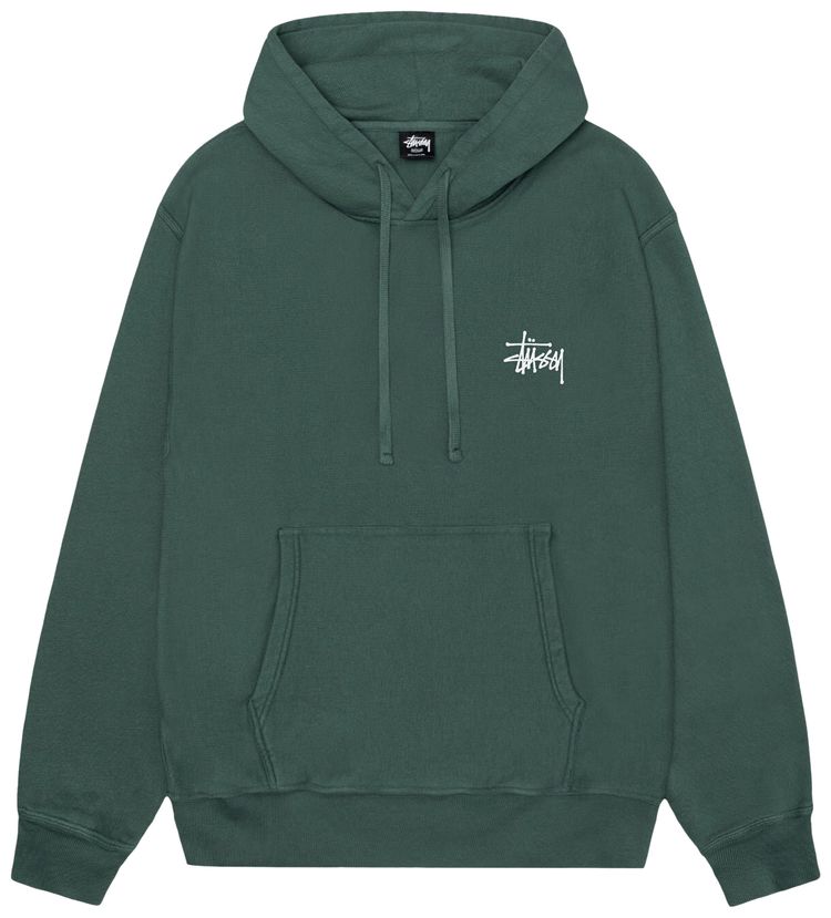 Stussy Basic Pigment Dyed Hoodie Forest