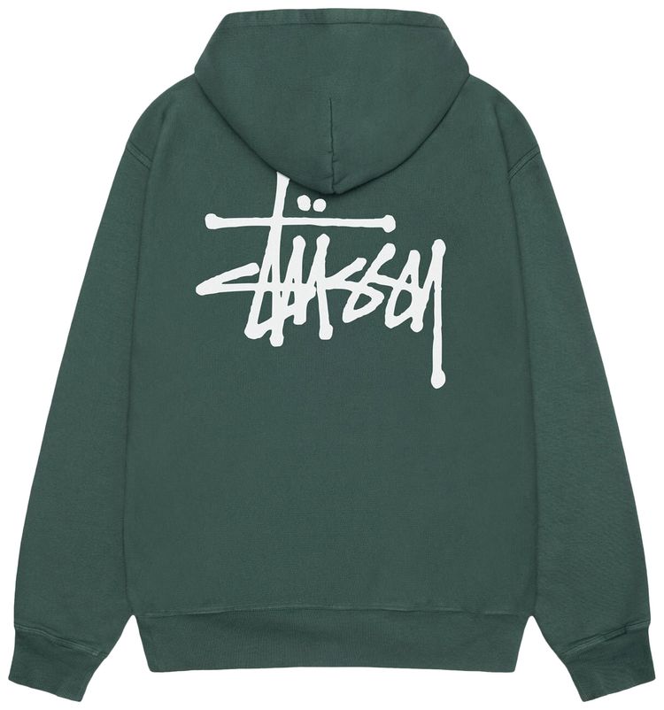 Stussy Basic Pigment Dyed Hoodie Forest