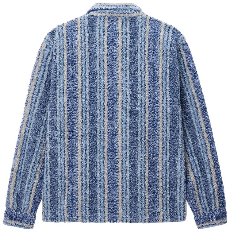 Stussy Stripe Sherpa Shirt Indigo