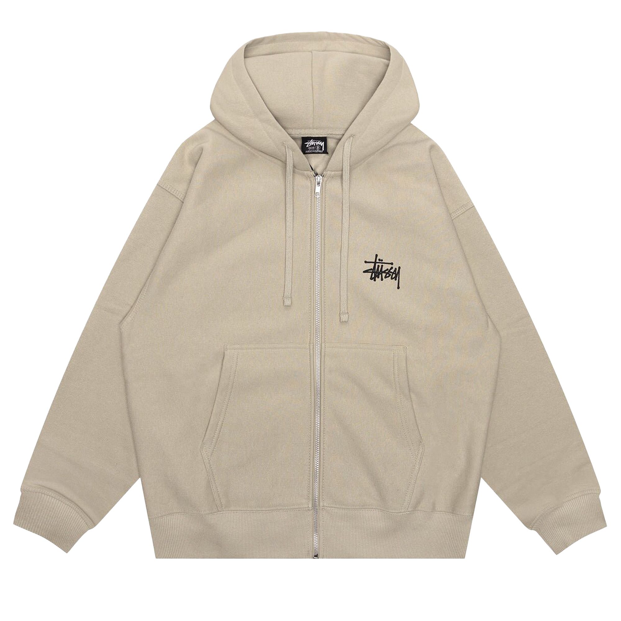Buy Stussy Basic Zip Hoodie 'Khaki' - 1974870 KHAK | GOAT
