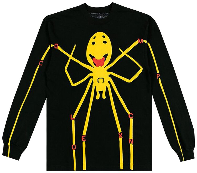 Cactus Plant Flea Market Complexcon Smiiiiley Spider Legs Long Sleeve Black