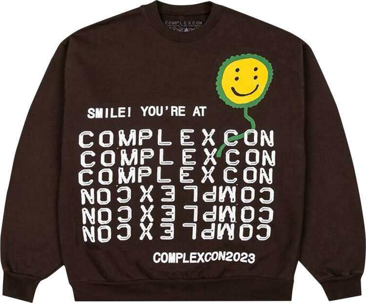 Cactus Plant Flea Market Complexcon Smile Crewneck Dark Brown