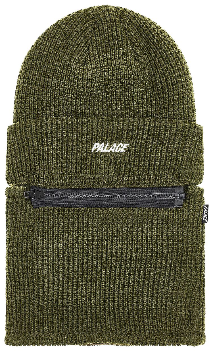 Palace Zip Off Facewarmer P Beanie The Deep Green
