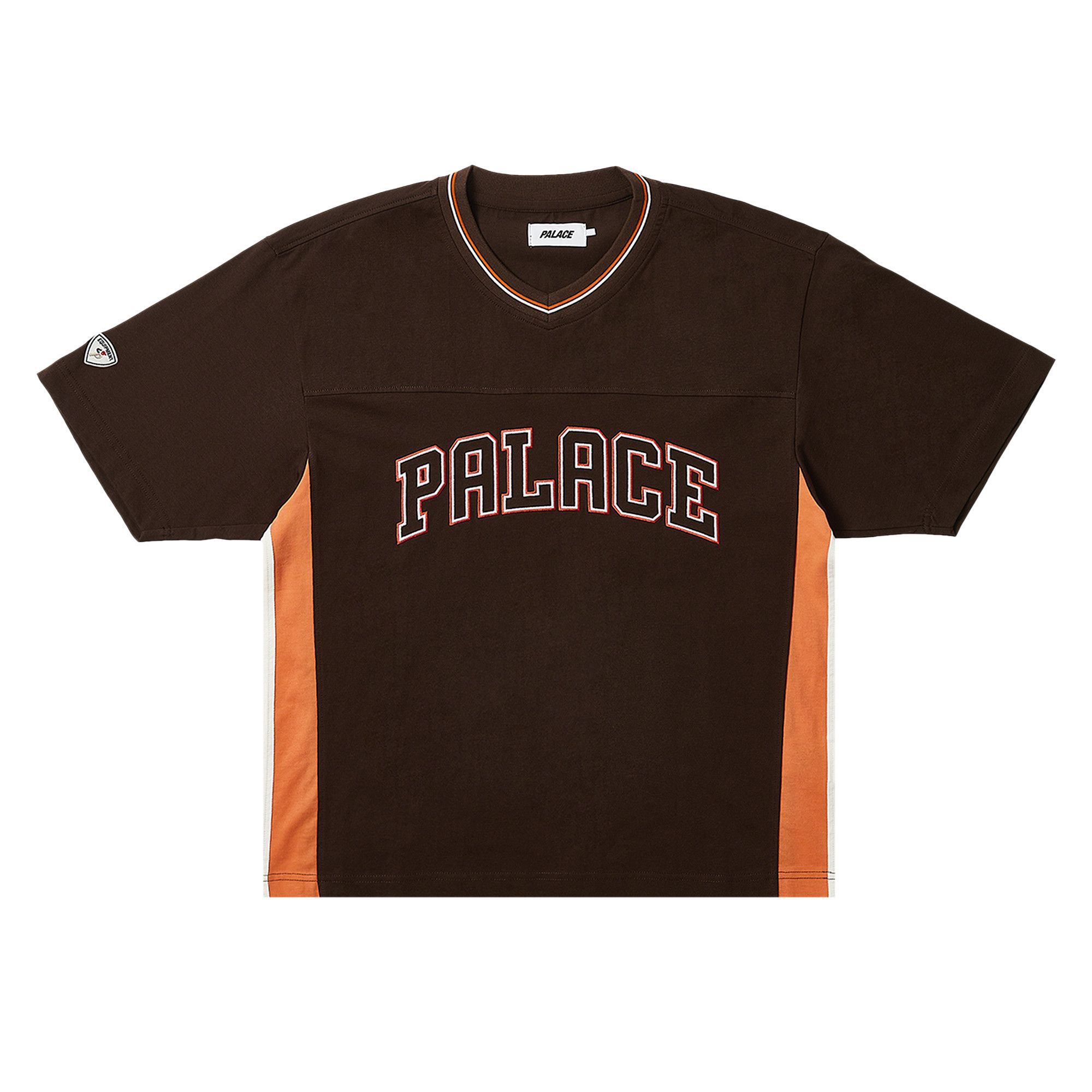 Palace Panel V-Neck Jersey M ゲームシャツ Buy Palace Panel V-Neck Jersey 'Brown' - P25ES088 | GOAT