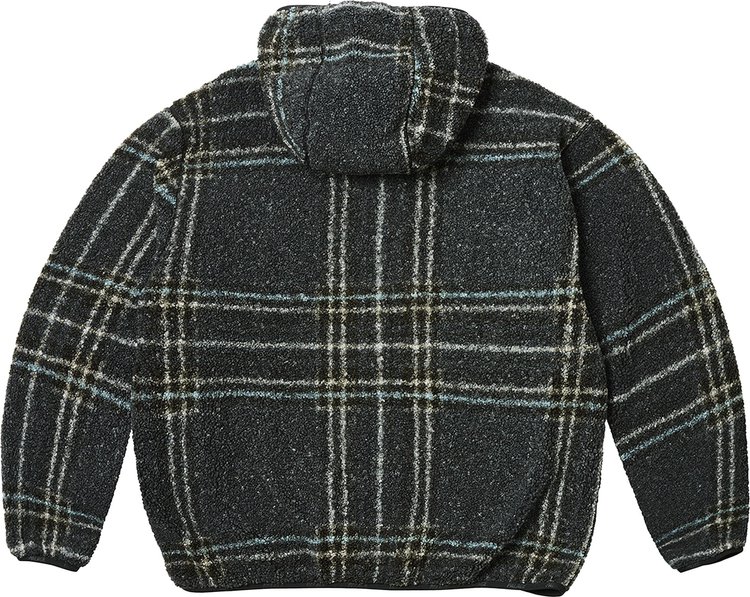 Palace Reversible Check Fleece Jacket Black