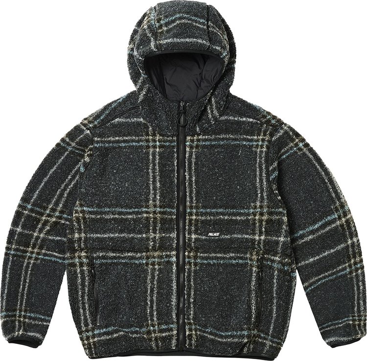 Palace Reversible Check Fleece Jacket Black