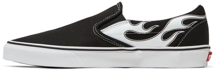 Vans Classic Slip On Flame   Black White