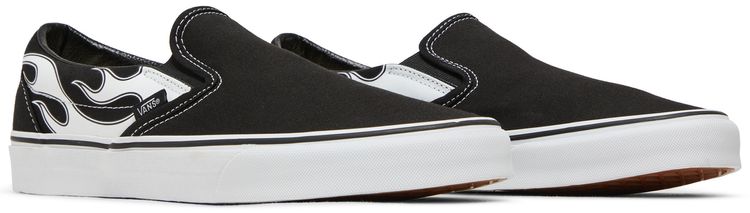 Vans Classic Slip On Flame   Black White