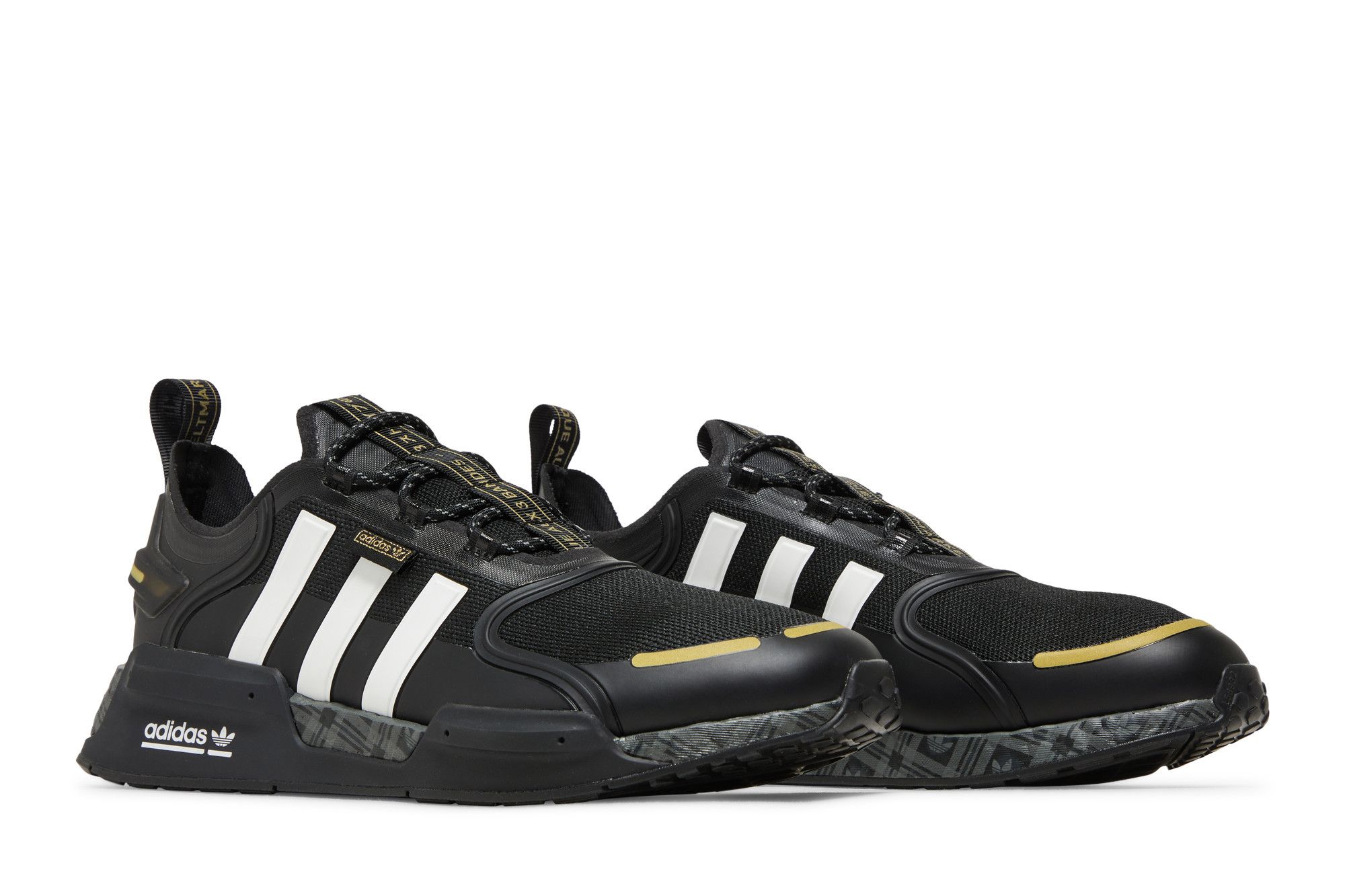 Adidas nmd r1 white black gold sale