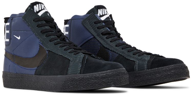 Nike Zoom Blazer Mid Premium SB Deconstructed   Midnight Navy Black