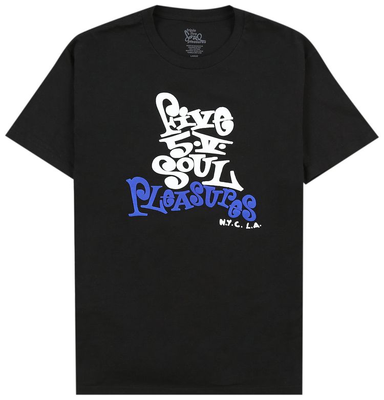 Pleasures Five 5 V T Shirt Black