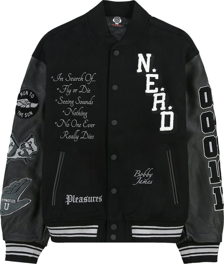 Pleasures Nerd Varsity Jacket 'Black'