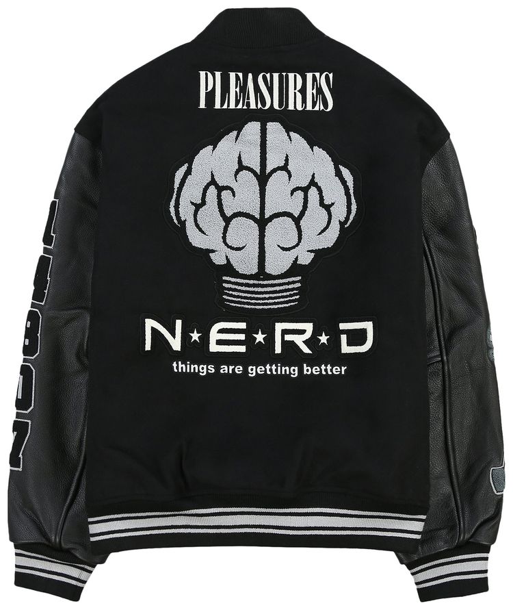 Pleasures Nerd Varsity Jacket Black