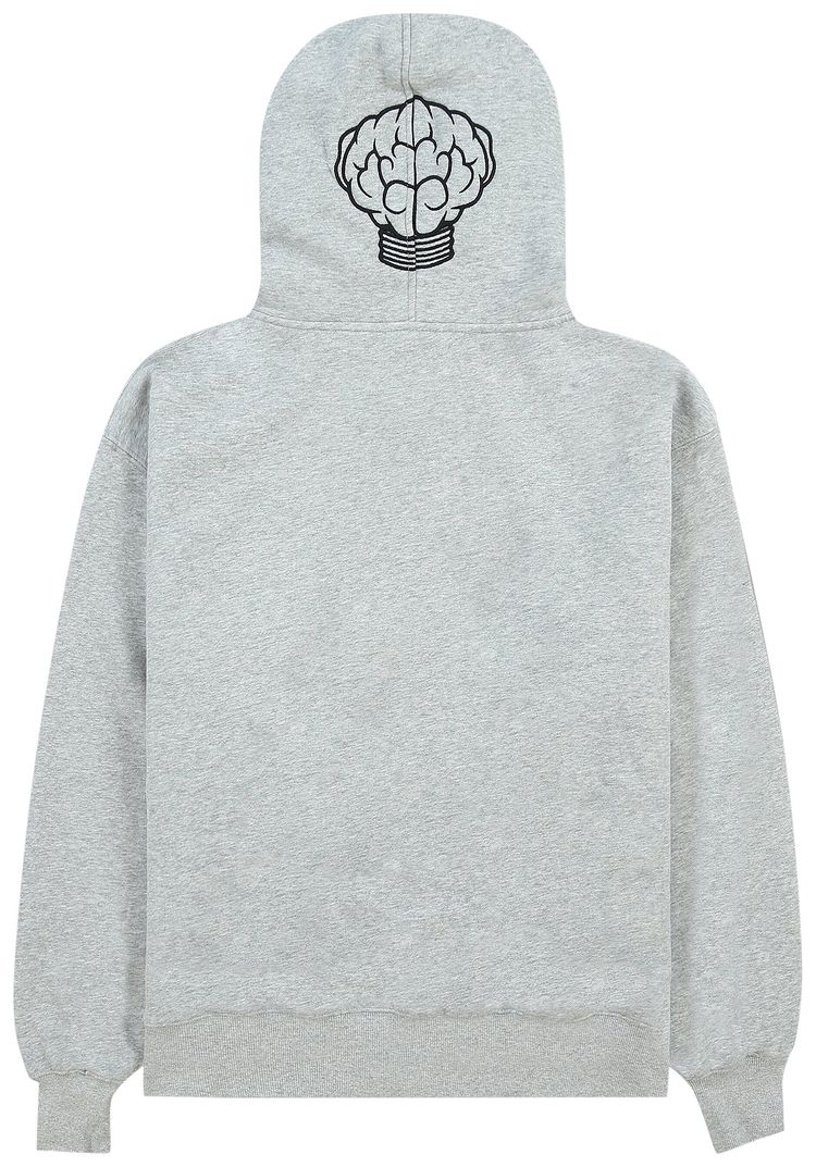 Pleasures Nerd Zip Up Hoodie Heather Grey