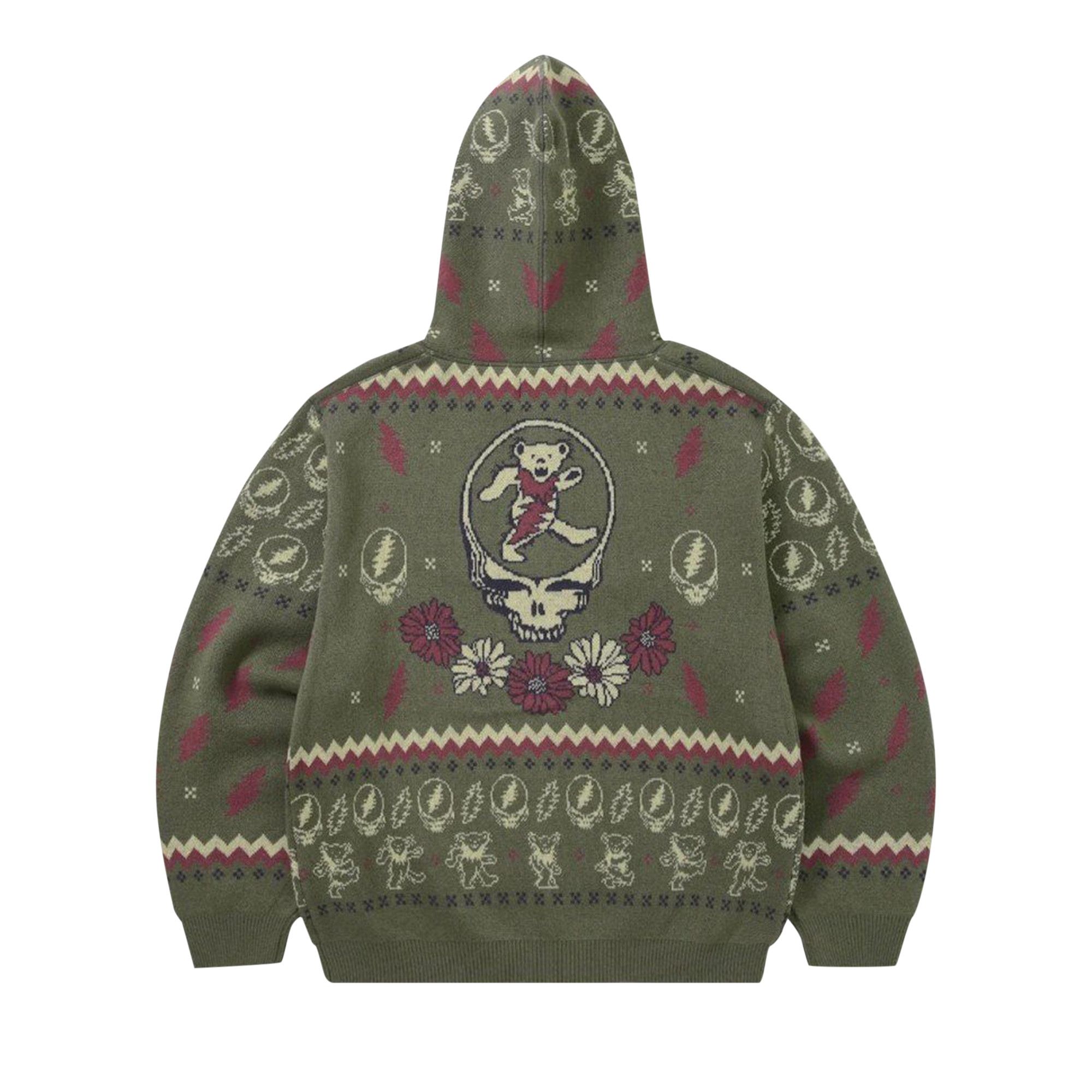 Buy thisisneverthat x Grateful Dead Iconography Knit Zip Hoodie 'Mud' -  GD233KKNJK01 MUD | GOAT