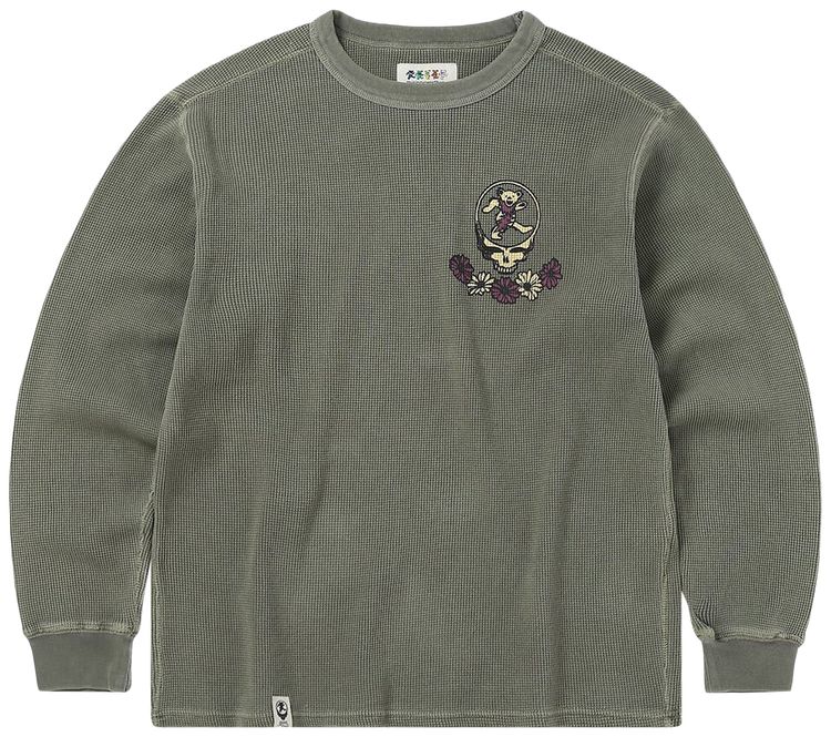 thisisneverthat x Grateful Dead SYF Waffle Long Sleeve Top Mud