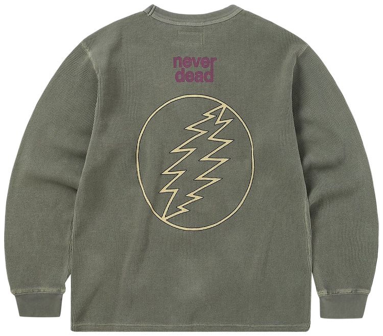 thisisneverthat x Grateful Dead SYF Waffle Long Sleeve Top Mud