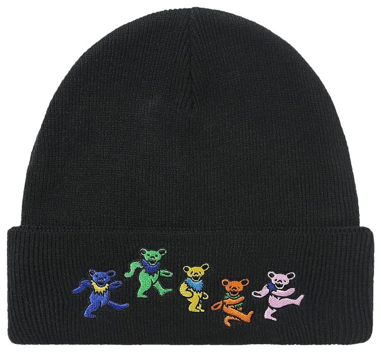 thisisneverthat x Grateful Dead Dancing Bears Beanie Black