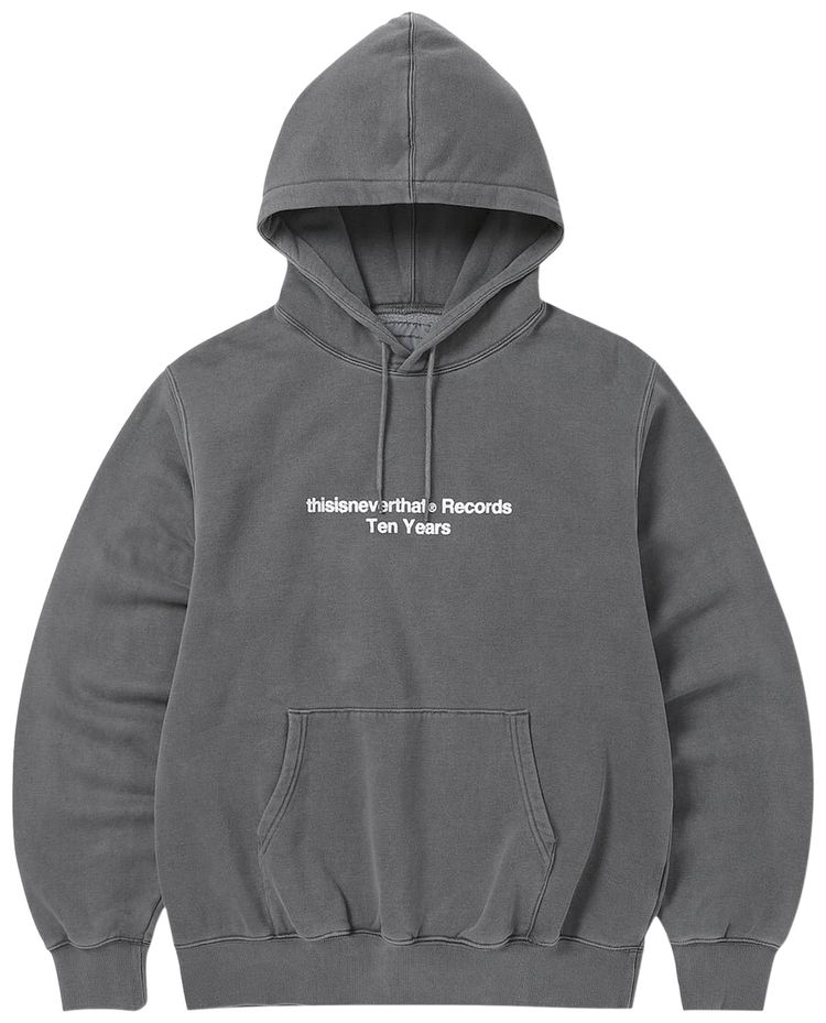 thisisneverthat Ten Years Records Hoodie Charcoal