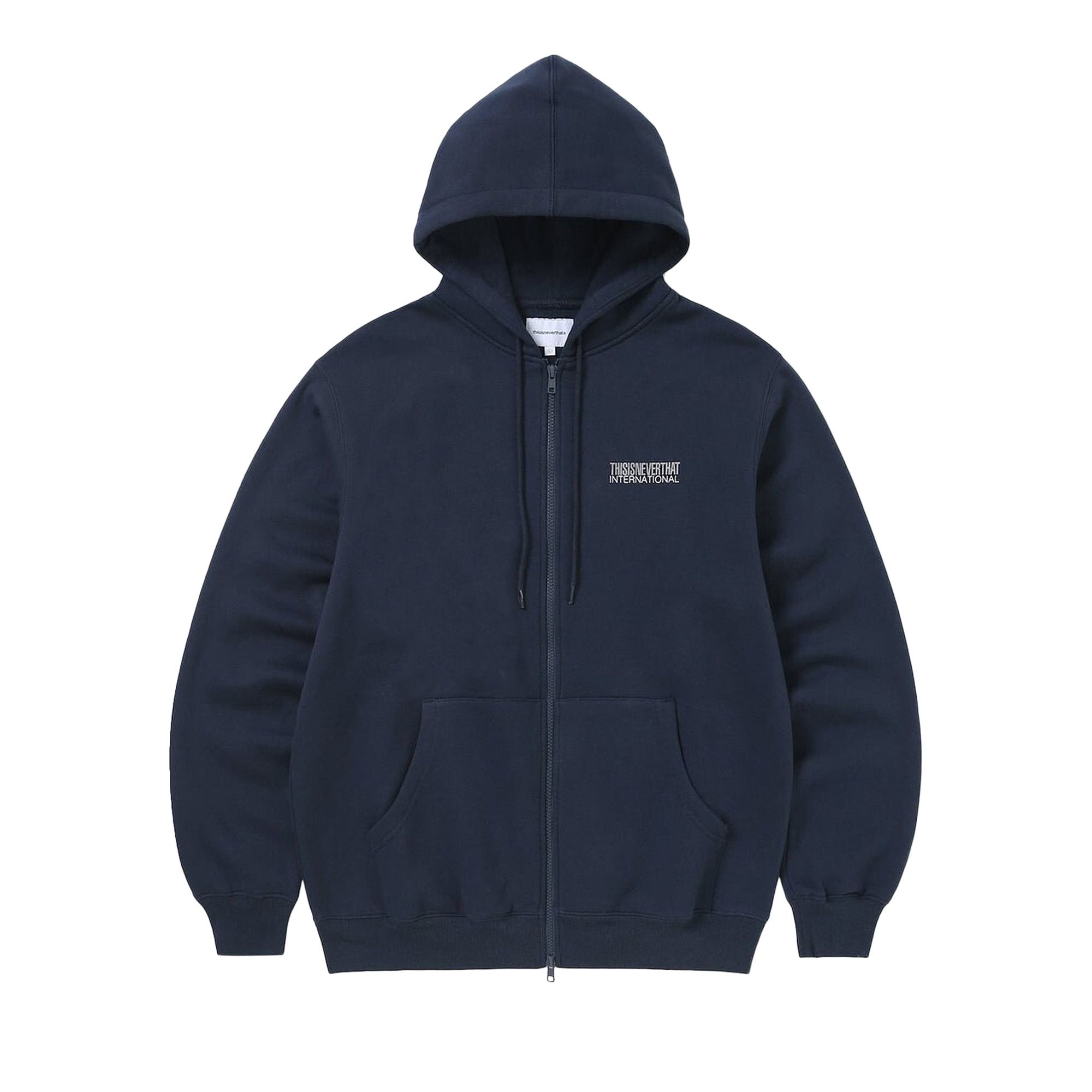 Buy thisisneverthat CP International Logo Zip Hoodie 'Navy' - TN233TSWHZ01  NAVY | GOAT
