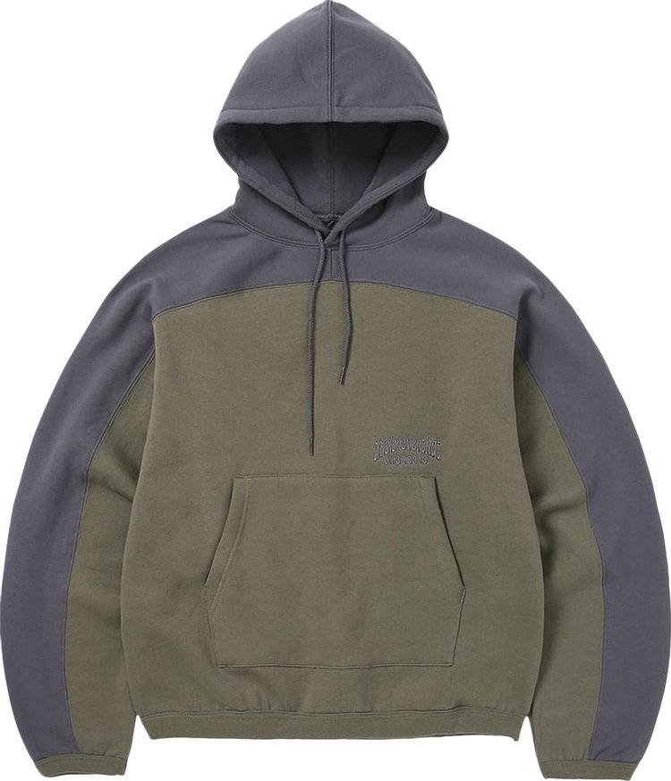 thisisneverthat Panelled Hoodie 'Olive'