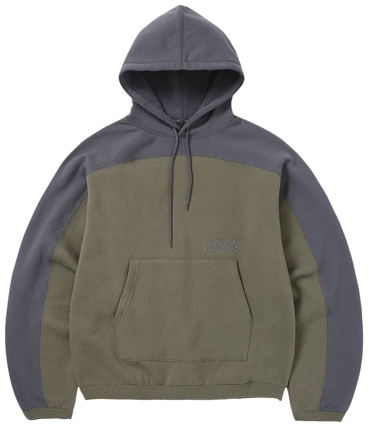 thisisneverthat Panelled Hoodie Olive