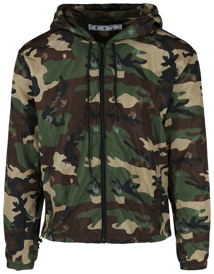 Off White Logo Jacket Camouflage