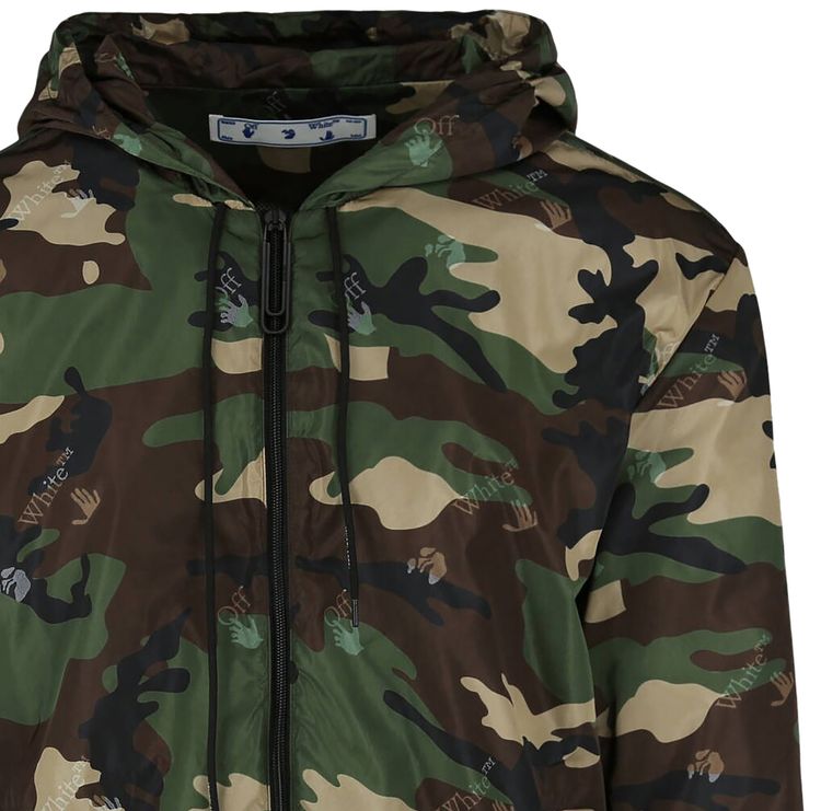Off White Logo Jacket Camouflage
