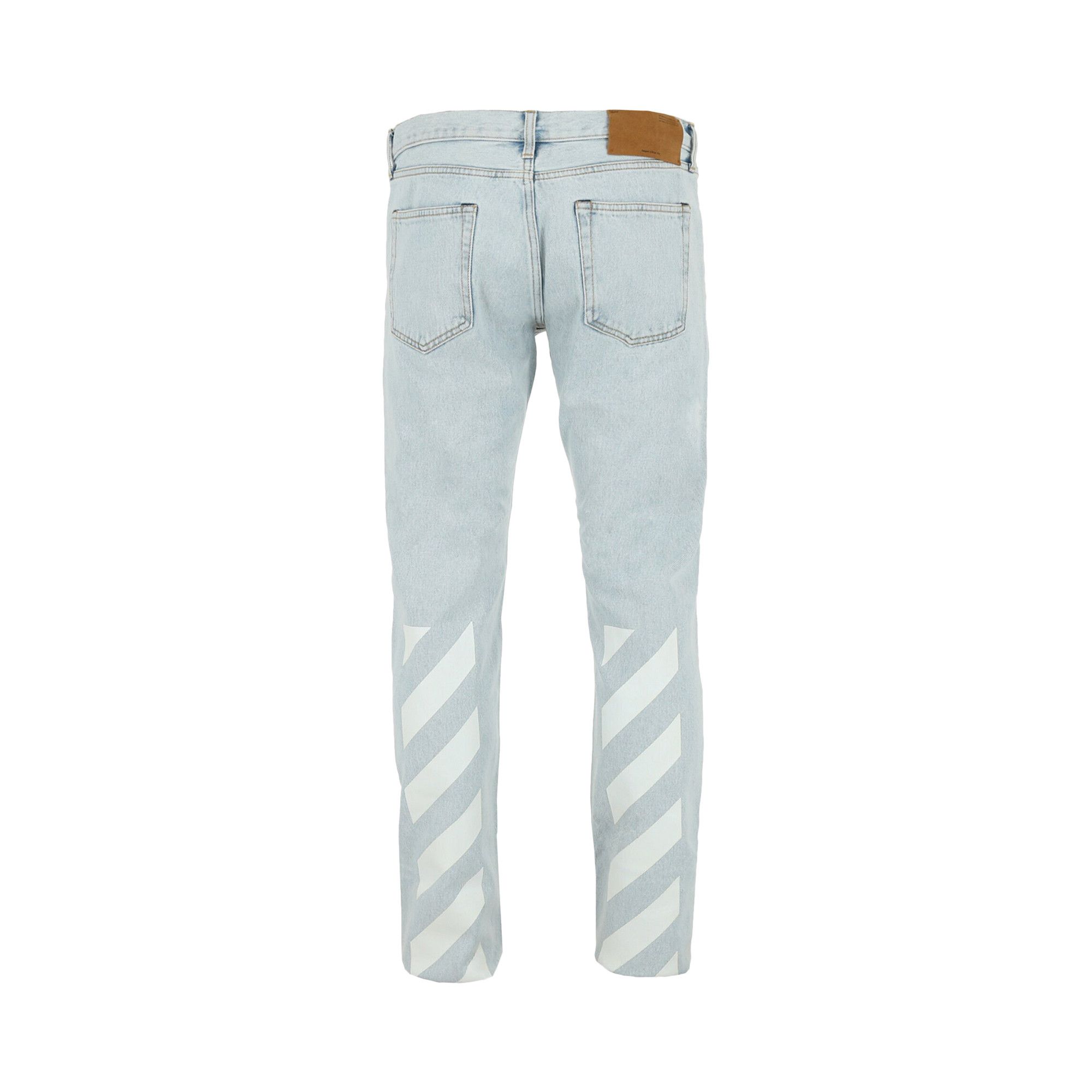 【500円引きクーポン】 Slim Tab Diag Off-White Buy Jeans Blue 'Bleach デニム+ジーンズ