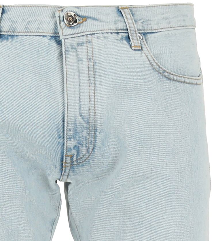 Off White Diag Tab Slim Jeans Bleach Blue